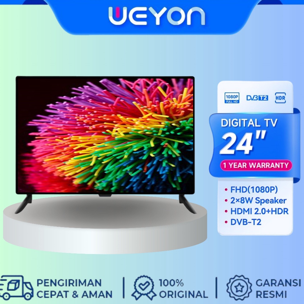 HARGA TERMURAH BIG SALE LED TV 24 INCH DVBT2  HD TELEVISI GARANSI 1 TAHUN DIGITAL TV DVB T2 HD TV