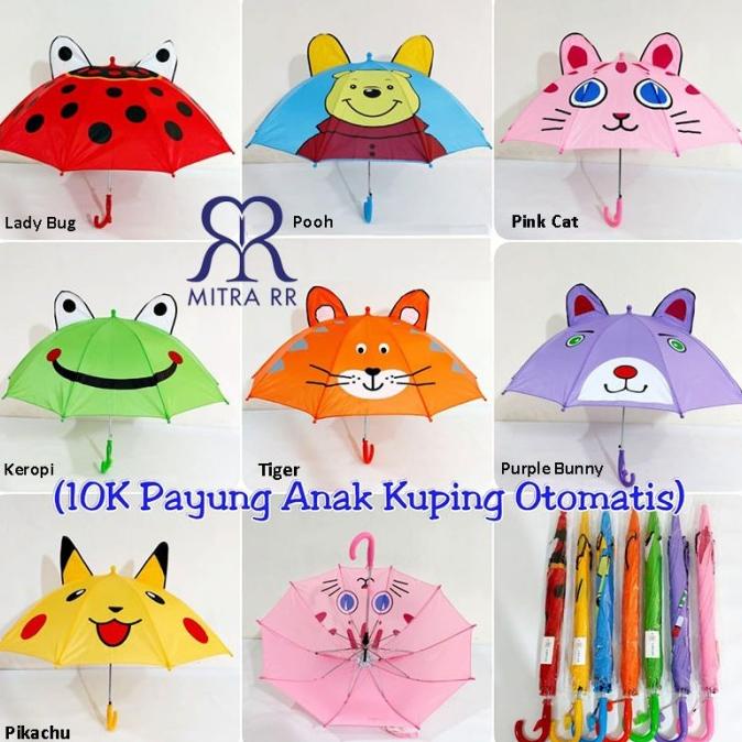 BIG SALE PAYUNG ANAK KUPING BESAR KARAKTER - PAYUNG KUPING ANIMAL LUCU GEMOY 