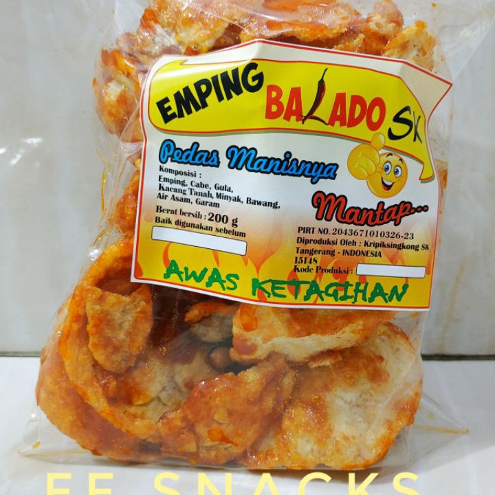 

★★★★ Emping Balado Pedas Manis Sk