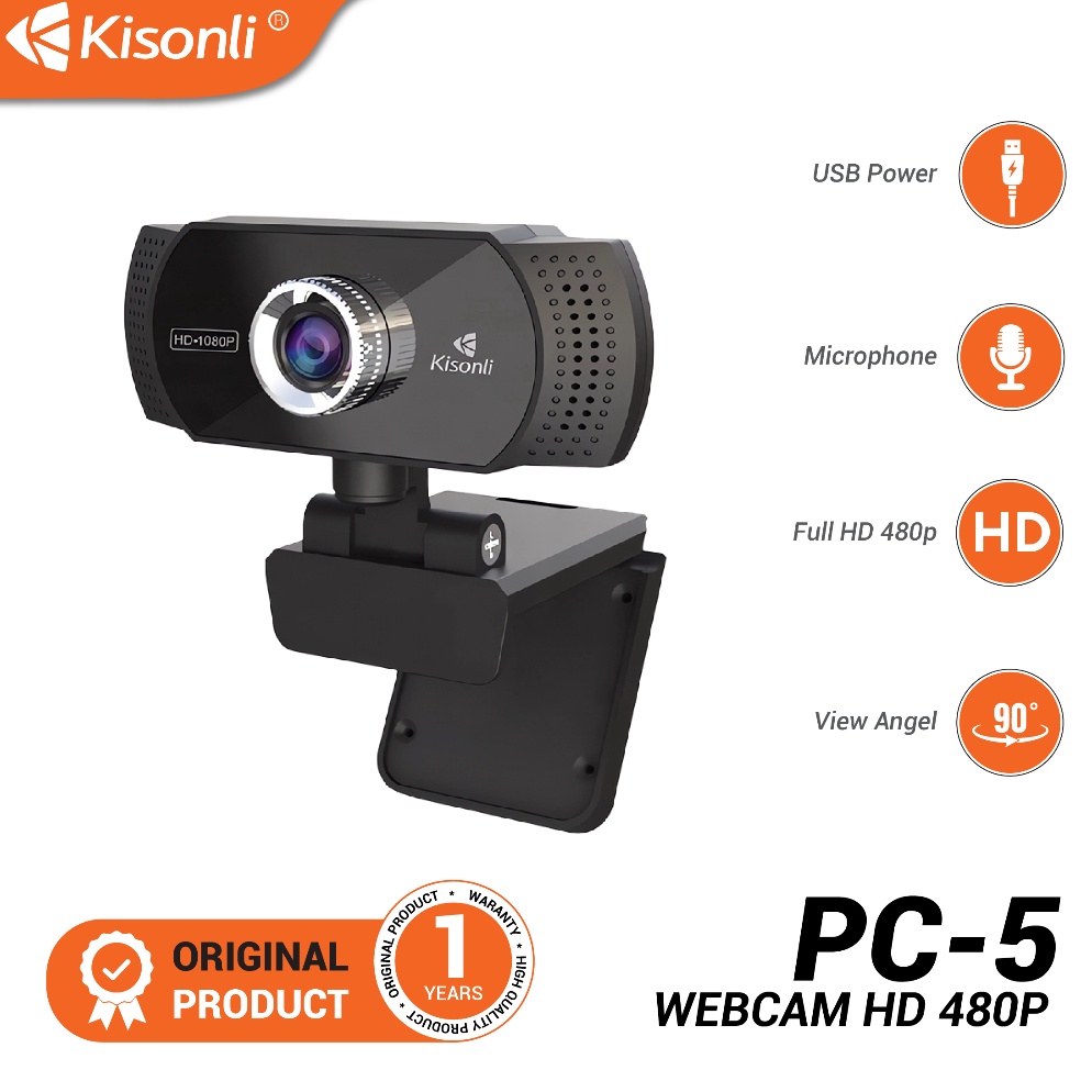 LANGSUNG ATC KISONLI - Webcam Komputer / Laptop Kamera PC-5 HD 480p USB