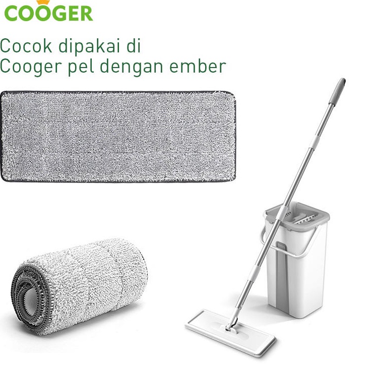 Laris COOGER Refill Mop Microfiber White Ultra Mop CMO4607 Kain Pel Bucket Mop Warna Putih