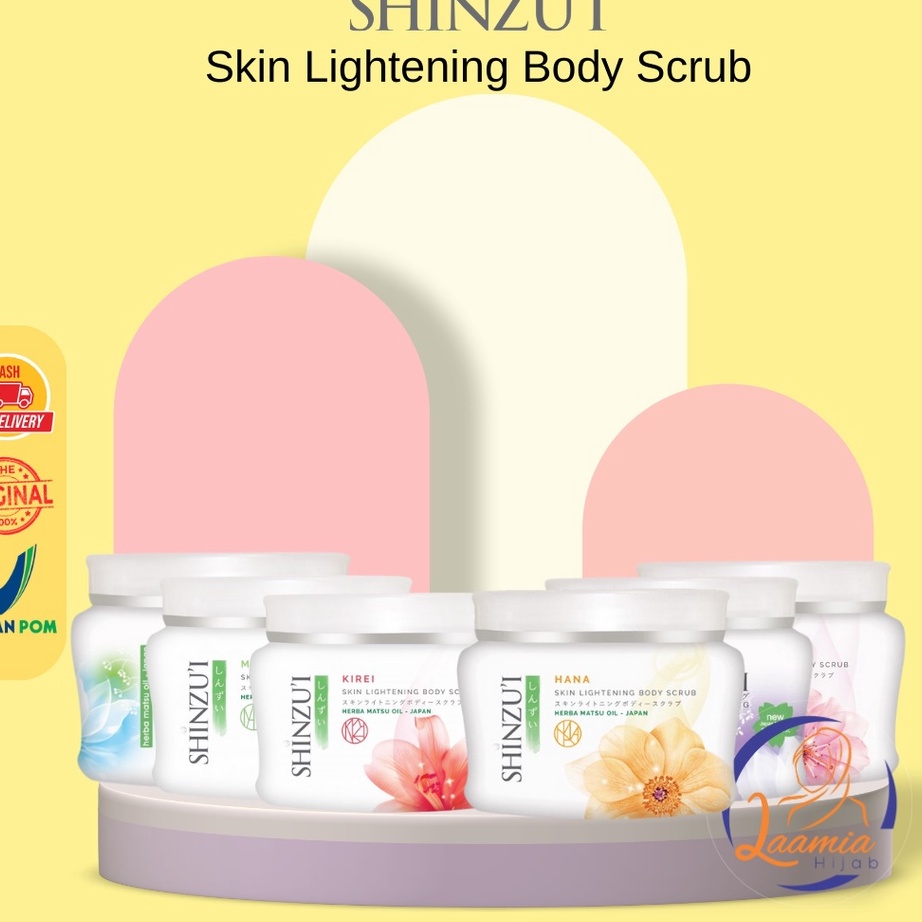 DVLJ6989 Dijamin Ori>/  Laamia Shinzu'i Skin Lightening Body Scrub / Shinzui Body Scrub Lulur Mandi 