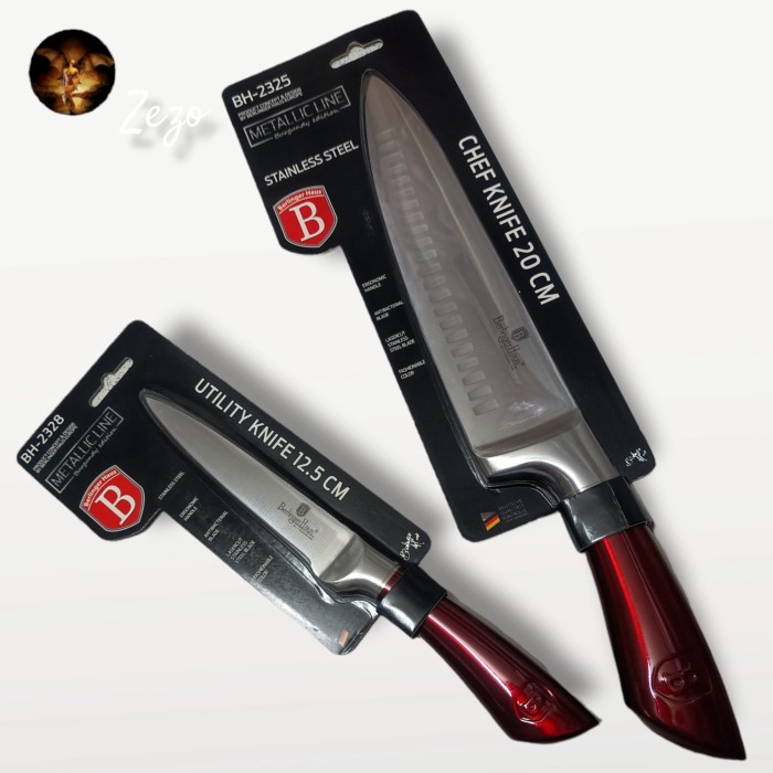 Berlinger Haus Pisau 20 Cm 12.5 Cm Chef Knife Burgundy