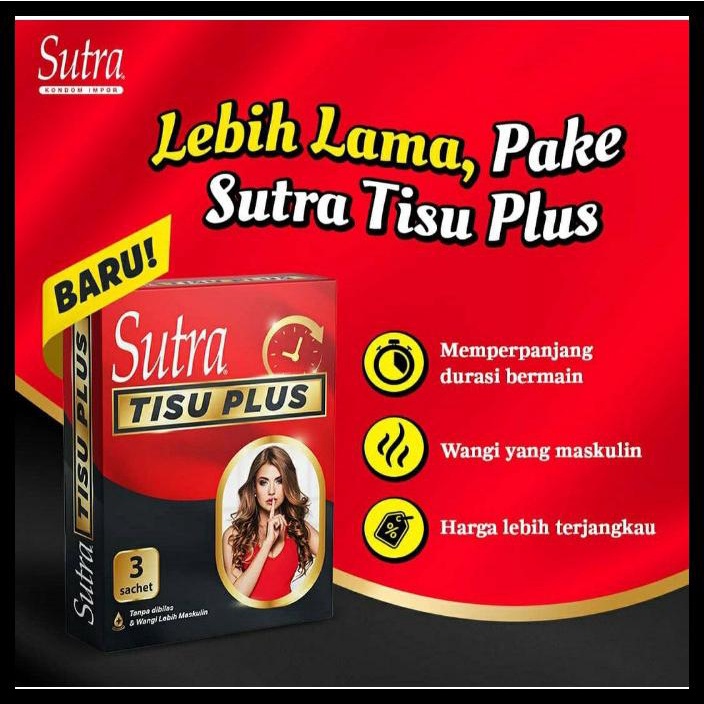 100% AMAN [BPOM]KONDOM SUTRA TISU PLUS ISI 3/TISSUE MAGIC STANDAR INTERNASIONAL PRIVASI 