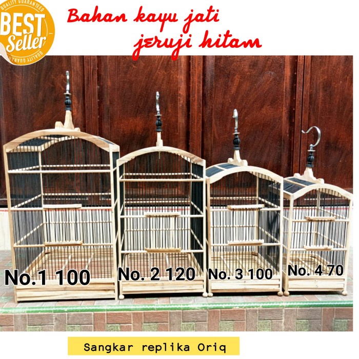 sangkar kandang Kotak replika mentahan kayu jati