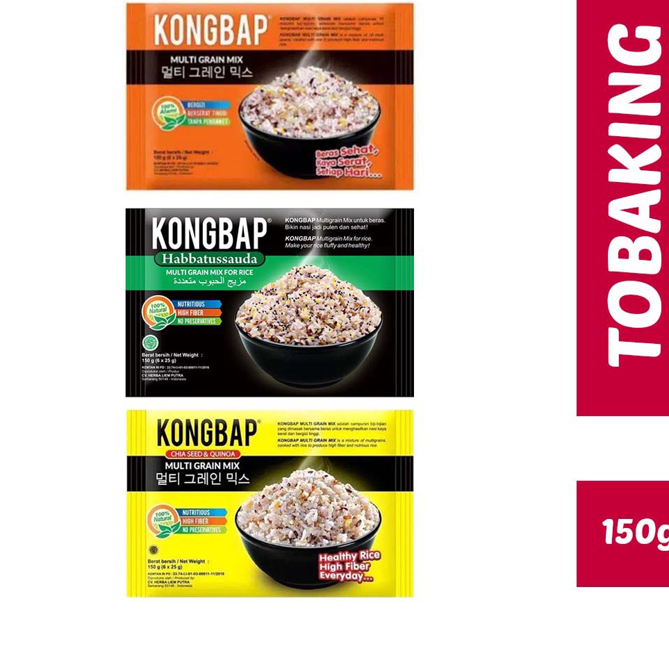 

WVCY0754 Stok terbaru Kongbap multi grain all varian 150 gr (6x25gr)