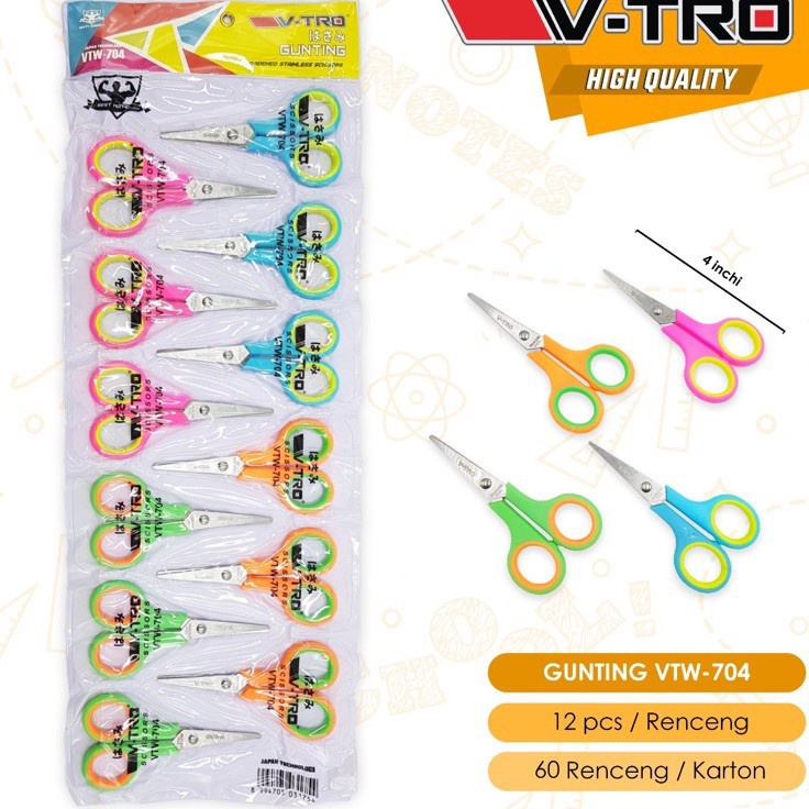 

LZZN0007 Terbaru (Harga 1 RENTENG KECIL = 12pcs ) gunting KECIL warna, pemotong, alat potong, gunting warna