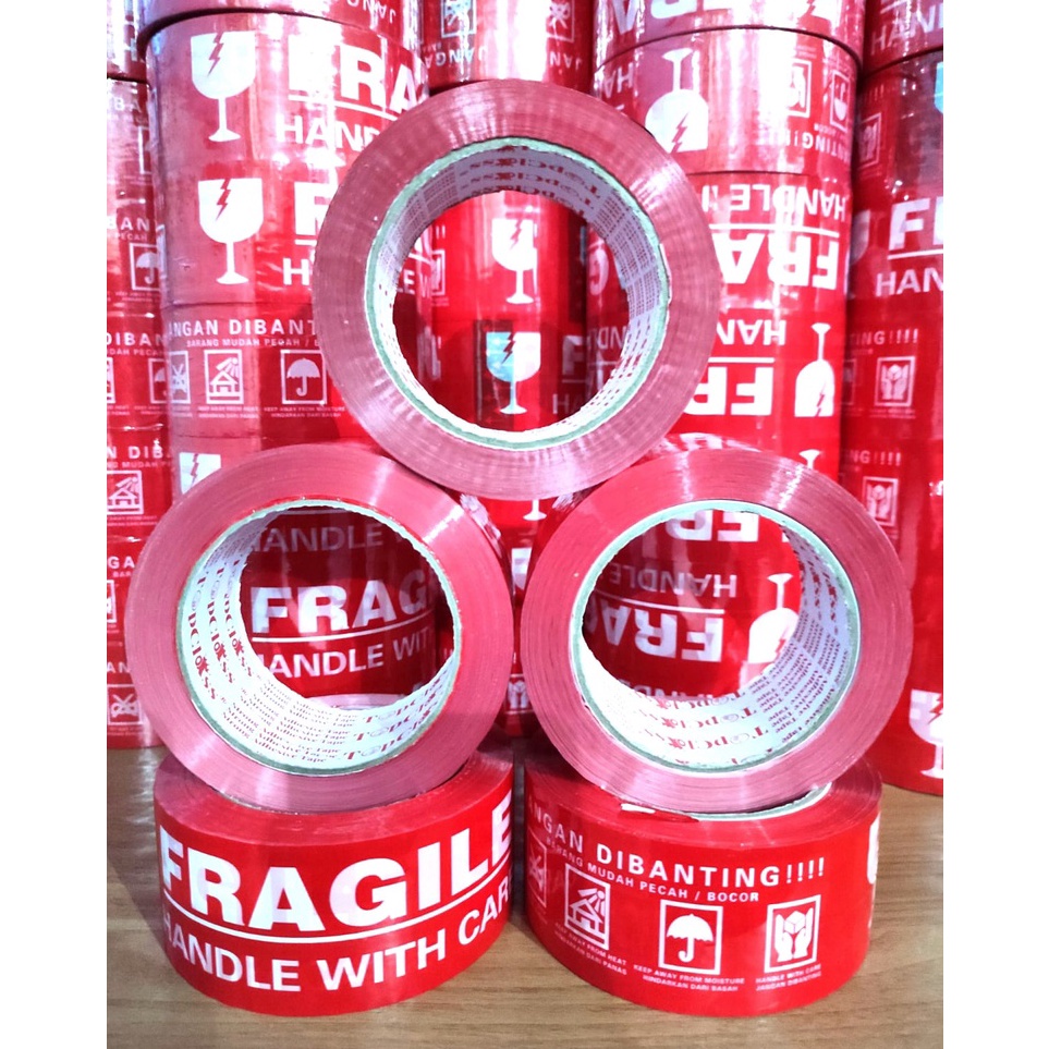 

➫Ready Stock✣➺ FDZR7 LAKBAN FRAGILE MERAH 100 METER FULL x 48 MM BEST SELLER TERLARIS SUPER TEBAL D69 Terkini