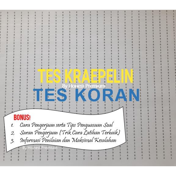 

New Tes Kraepelin / Kertas Kraepelin Psikotes A3