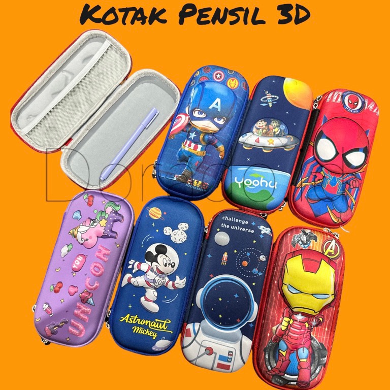 

ELKJ-68 Tempat pensil kotak pensil 3D Karakter 102