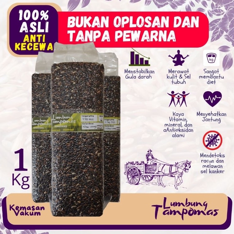 

MHSR3298 8.8 Beras Hitam Asli Lumbung Tampomas • Kualitas Terbaik • Kemasan FoodGrade Microbafilter • GRATIS BUBBLEWRAP