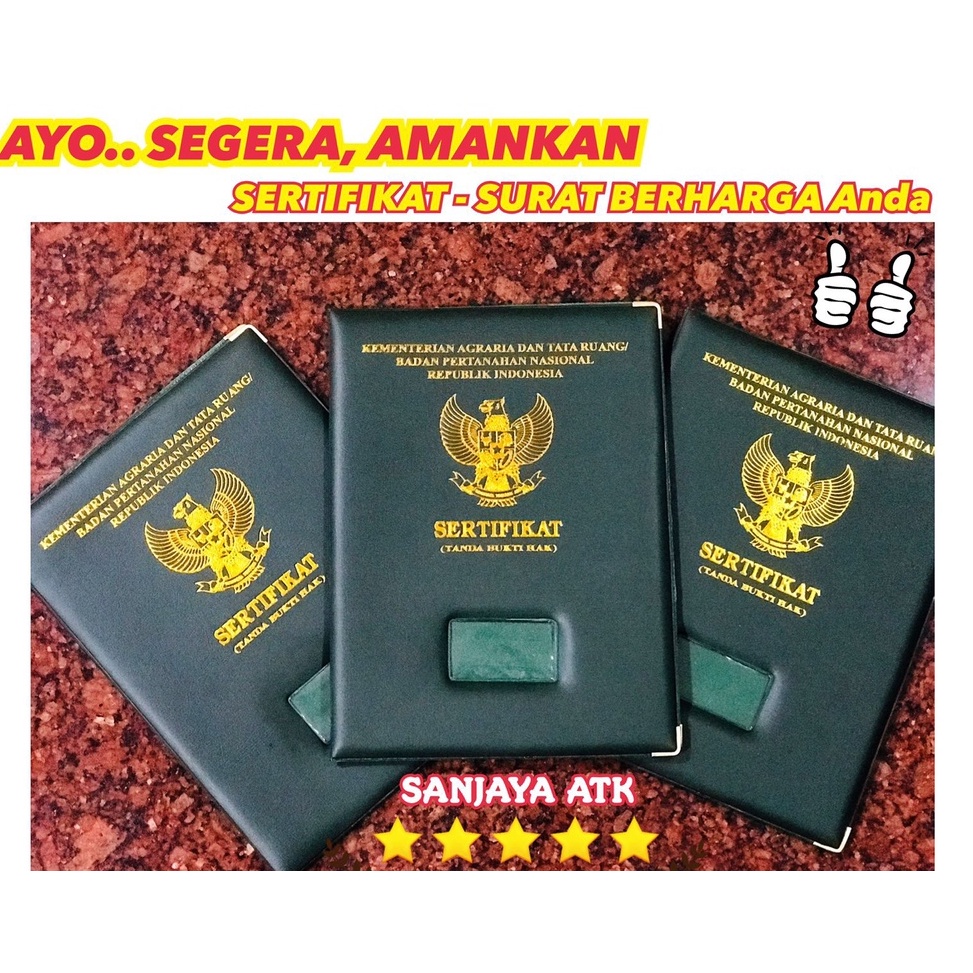 

Termurah COVER SERTIFIKAT TANAH / MAP SERTIFIKAT TANAH / TANPA BUSA