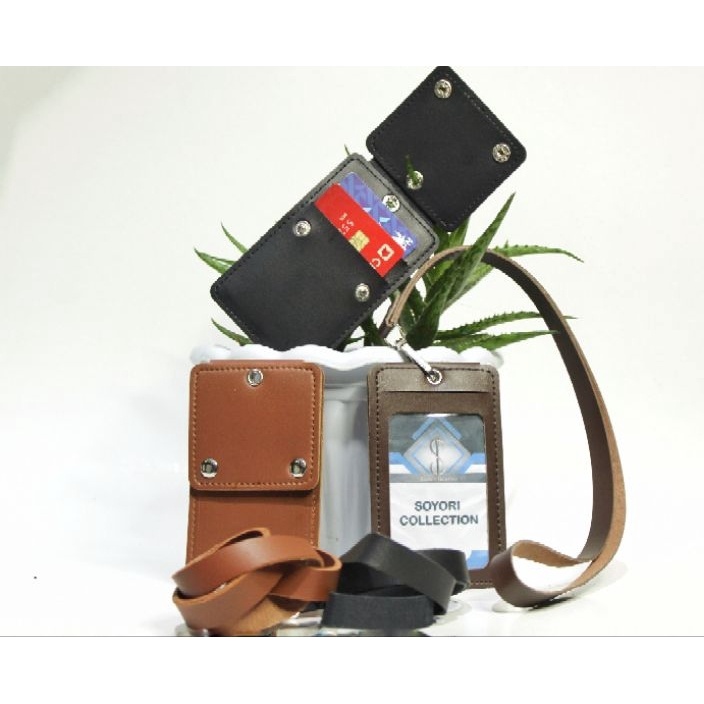 

XHDH0453 『Perdana』 id card holder lanyard dengan penutup kartu