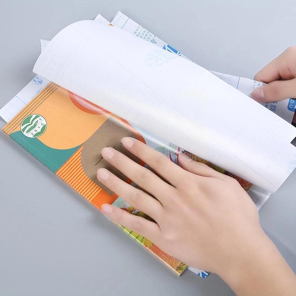 

LJ646 Serenity Sampul Buku Stiker Film Pelindung Buku Tekstil Transparan Buram Tahan Air Dengan Perekat Untuk Alat Tulis Sekolah Dasar