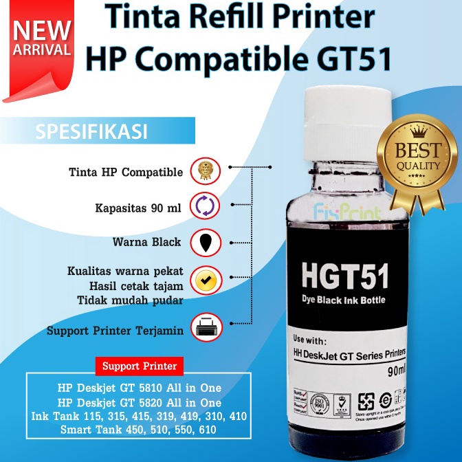 CHEKOUT Tinta Refill Cartridge HP 680 682 678 802 803 Black Color Printer 2135 2335 2336 2337 1515 2