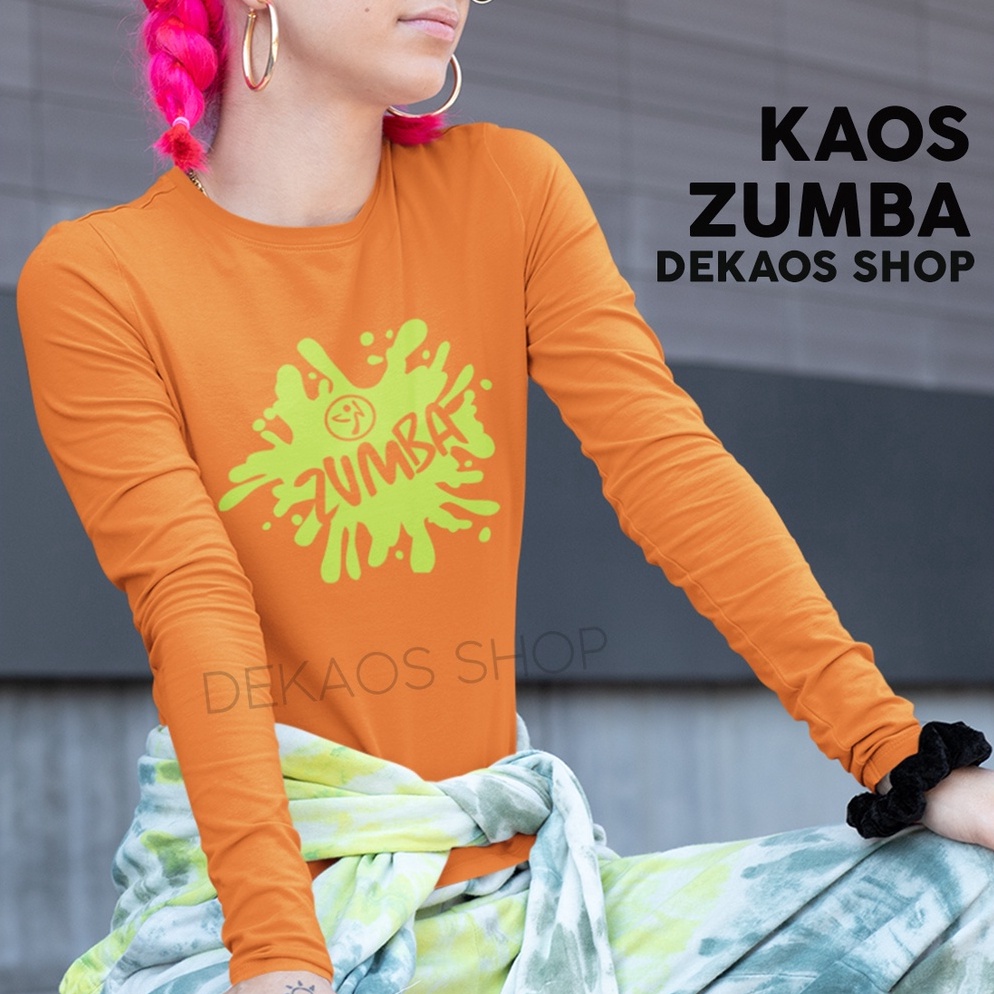 VIRAL KAOS SENAM ZUMBA LENGAN PANJANG  / SETELAN ZUMBA / ATASAN ZUMBA / BAJU SENAM WANITA / KAOS AER