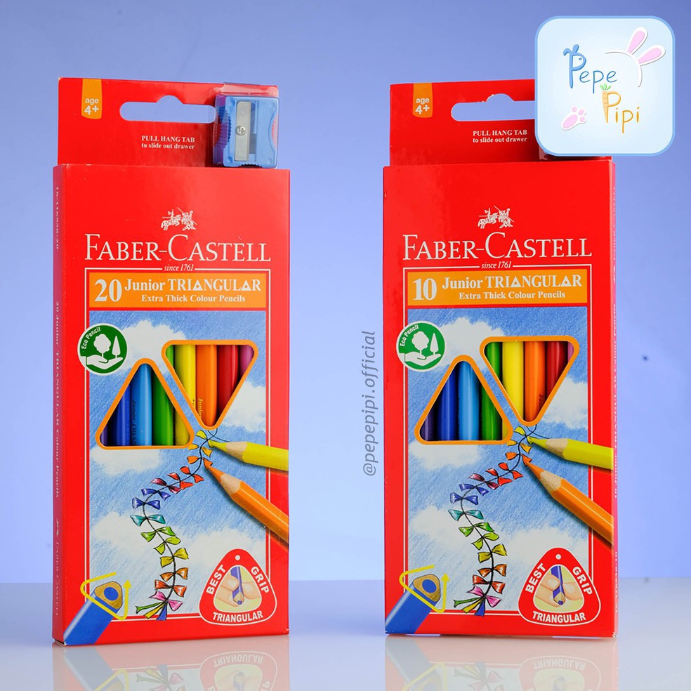 

Terlaris Pensil Warna Faber Castell Junior Triangular 10 & 20 Pcs Colour Pencil Alat Tulis Anak Sekolah