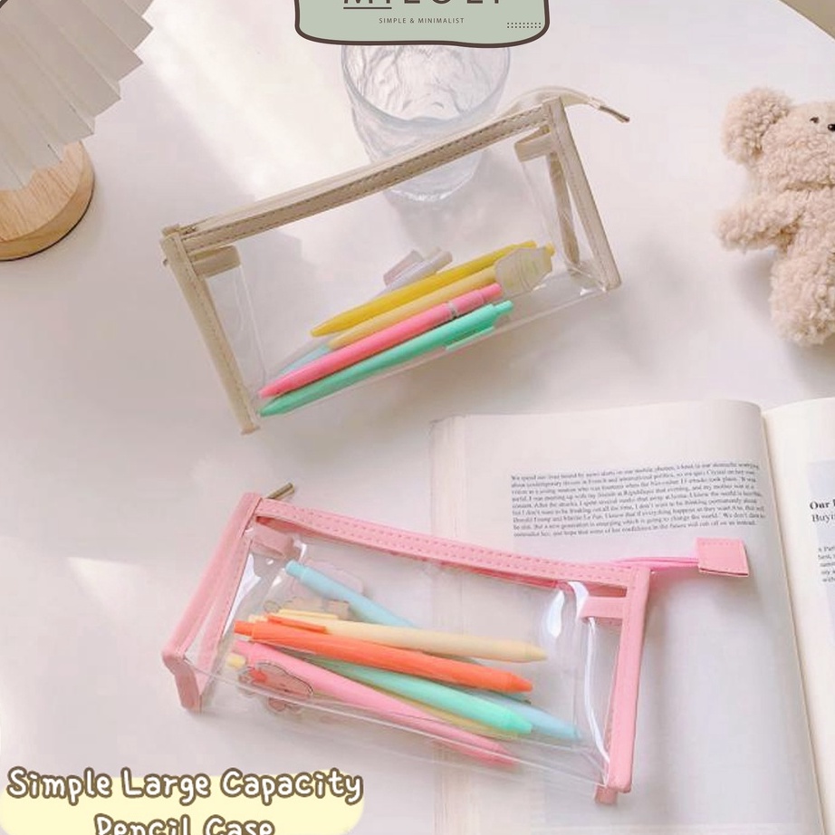 

NHHJ7951 Bagus!!!!!! [MILOLI] Transparant & Simple Pencil Case Pencil Pouch Tempat Pensil Bening Aesthetic - F0118