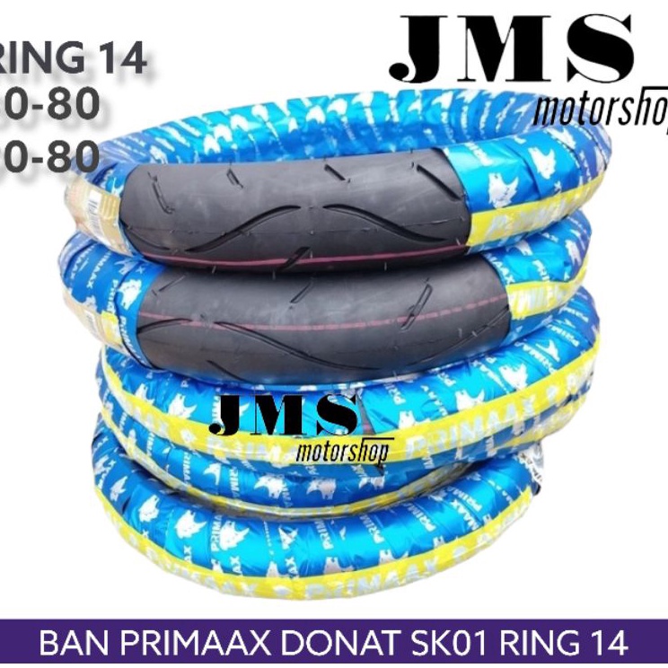 ➥ZcP ( BISA COD ) SEPASANG BAN DONAT BAN PRIMAAX 80 80 - 90 80 RING 14 - BAN PRIMAX PRIMAAX SK01 80/