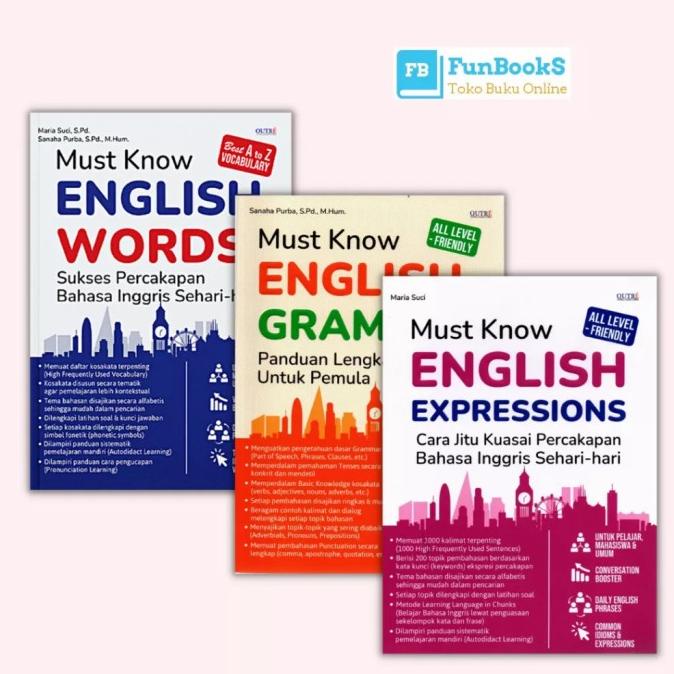 

7.7 Sale Buku Bahasa Inggris Must Know English Words, Grammar, Expression