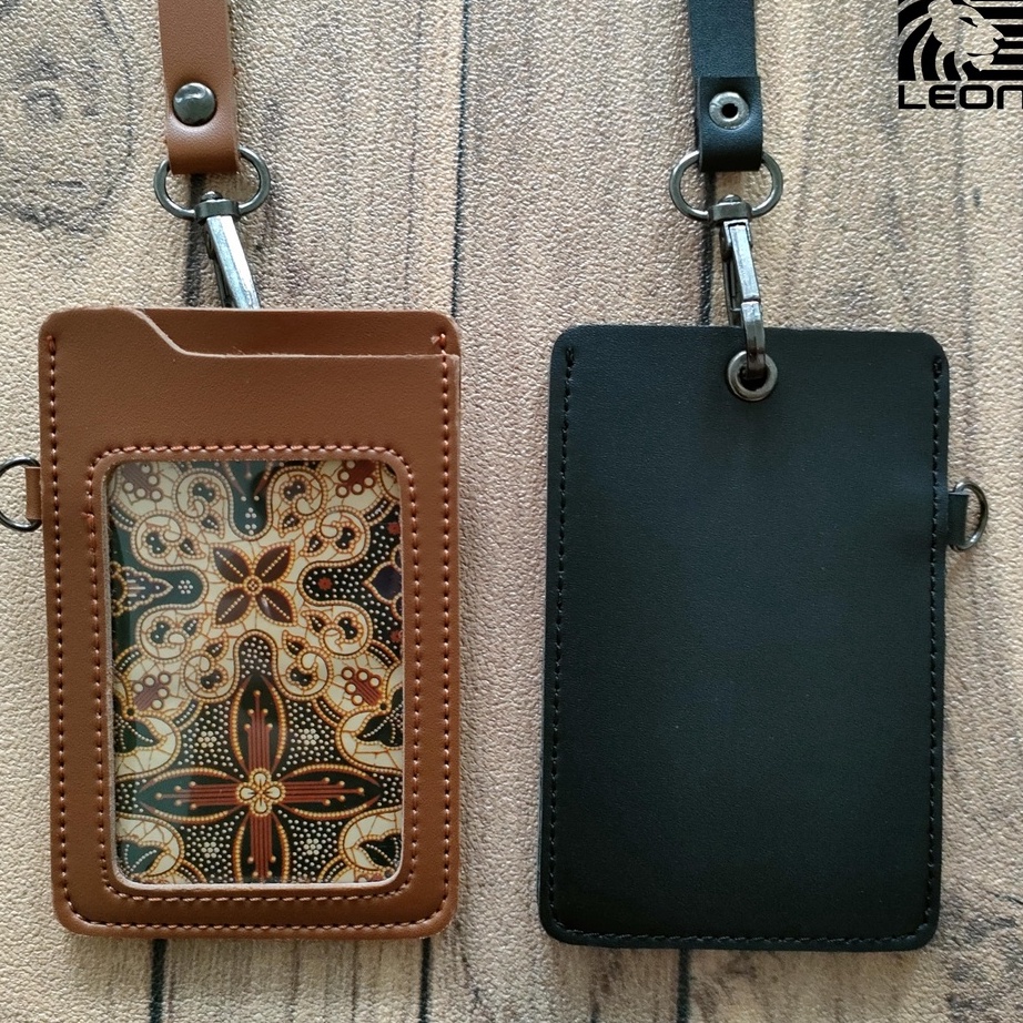 

YJKS9356 Stok terbaru Name Tag ID Card Kulit Name Tag Kulit Id Card holder kulit Lanyard Kulit 2 Slot NTS032