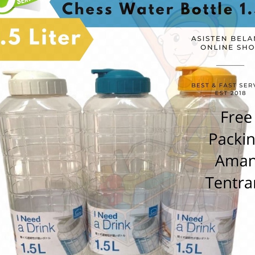 Diskon Botol Air Minum LocknLock 1500ml 1500 ml Kulkas Dingin Chess Water Bottle Tumbler LockAndLock