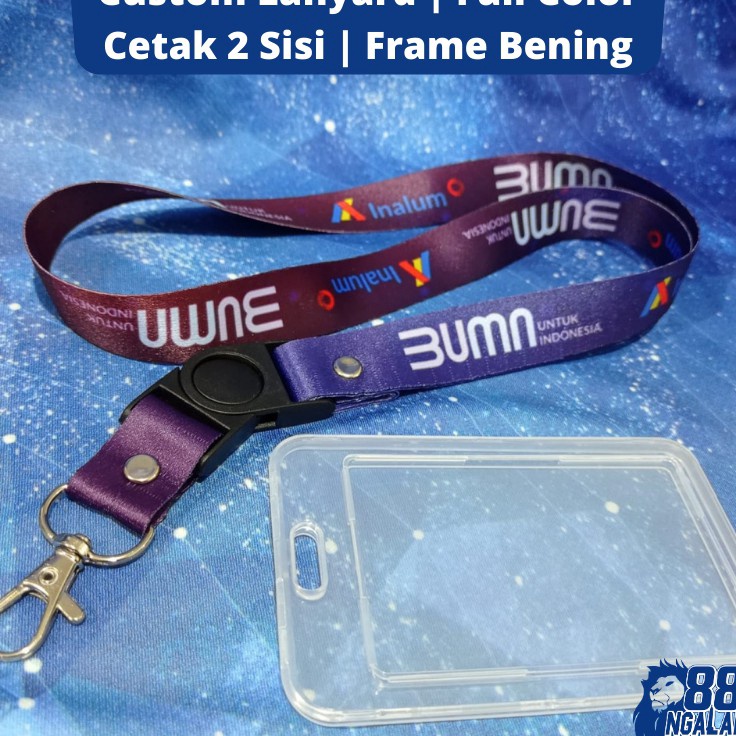 

QVVN6901 Dijamin Ori>/ Cetak Tali ID Card Custom / Tali Lanyard ID Card 2 sisi / Custom Lanyard Tisu