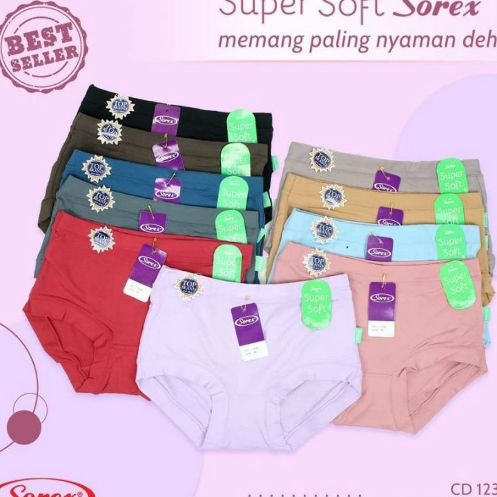 FHBS0666 ORIGINAL%  BISA PILIH WARNA Sorex CD 1238 Celana Dalam Wanita Super Soft Grosir