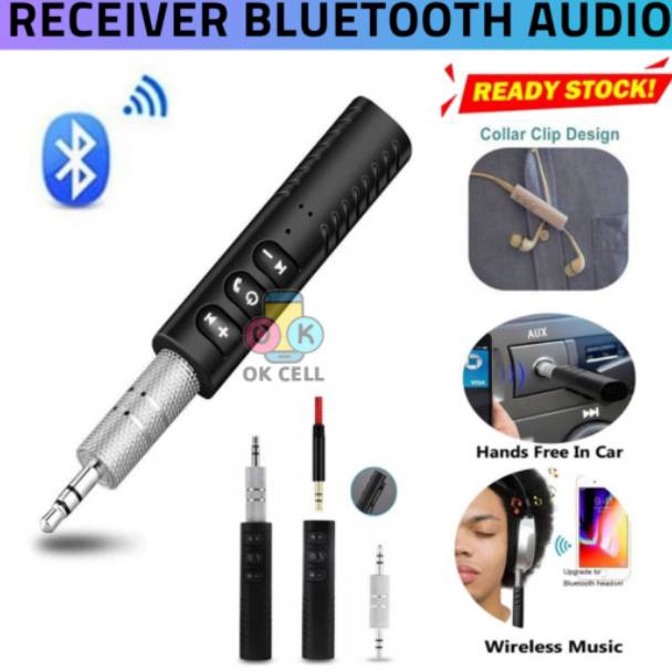 STOK TERBATAS Receiver Audio Bluetooth 4.2-Wireless Music Stereo Jack 3.5 Mm Sambungan Musik Blutut 