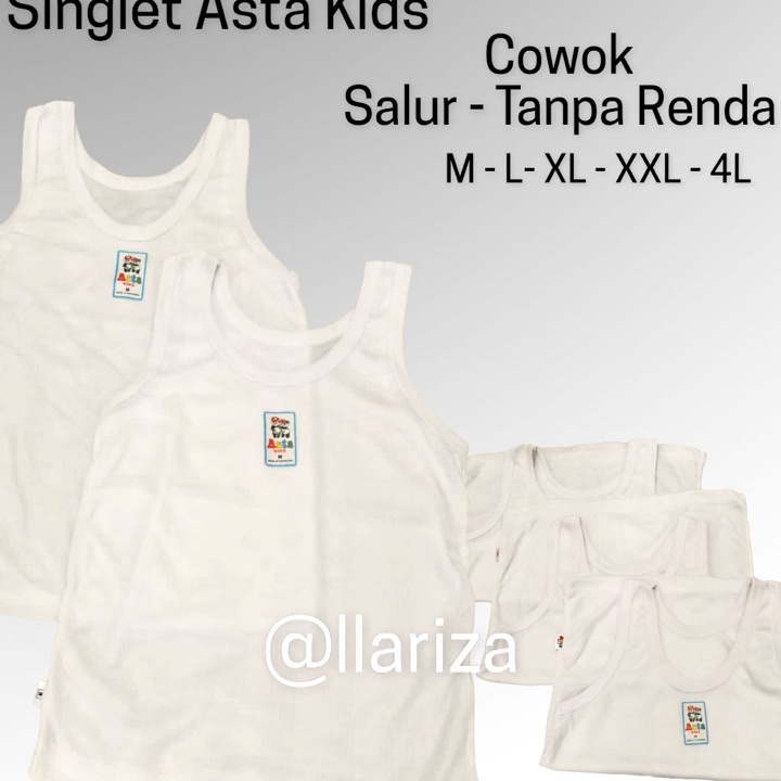 KLXZ9090 Dijamin Ori>/  Singlet Anak SD Cowok Motif Salur - Asta kids