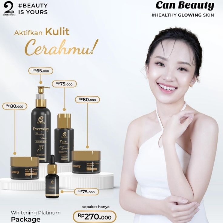 WNGZ6927 XG34448 Skincare bpom Can Beauty Platinum Whitening & Acne Package Terbaru