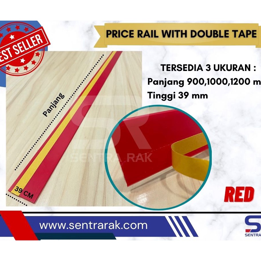 

XWFK6335 sCODs Price rail/ Price Card/ Label Harga tipe Double Tape 90 cm