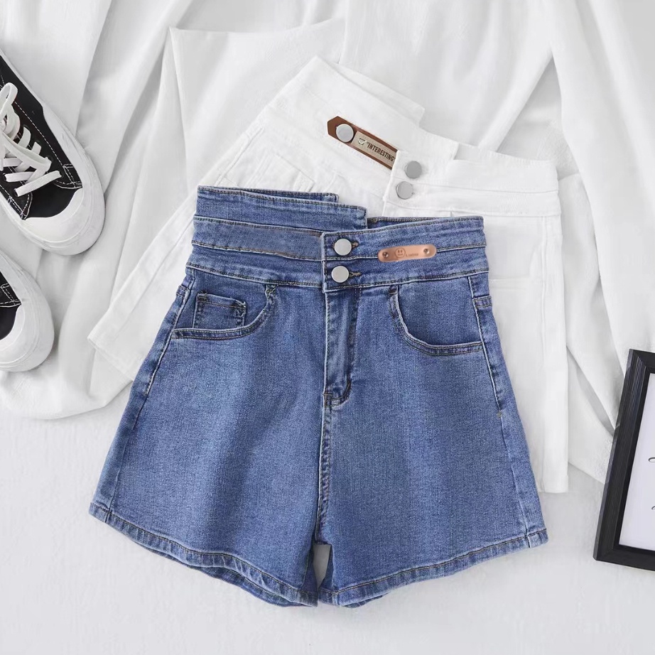 QNWL0905 ✔   celana jeans pendek hot pants wanita highwaist pants korean style jeans stretch pants o