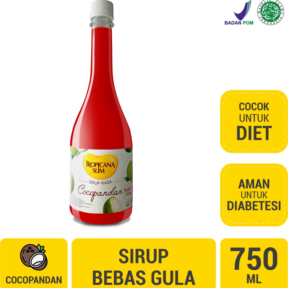 

GTRM5145 STAR Tropicana Slim Sirup Cocopandan 750ml - Syrup Bebas Gula