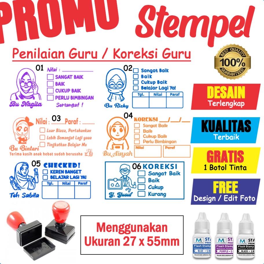 

RWXP4433 Stok terbaru STEMPEL REWARD MURAH / CETAK STEMPEL CHECKED PENILAIAN GURU TK SD PAUD ANAK / STEMPEL NILAI GURU CHECKED / STEMPEL GURU MURID