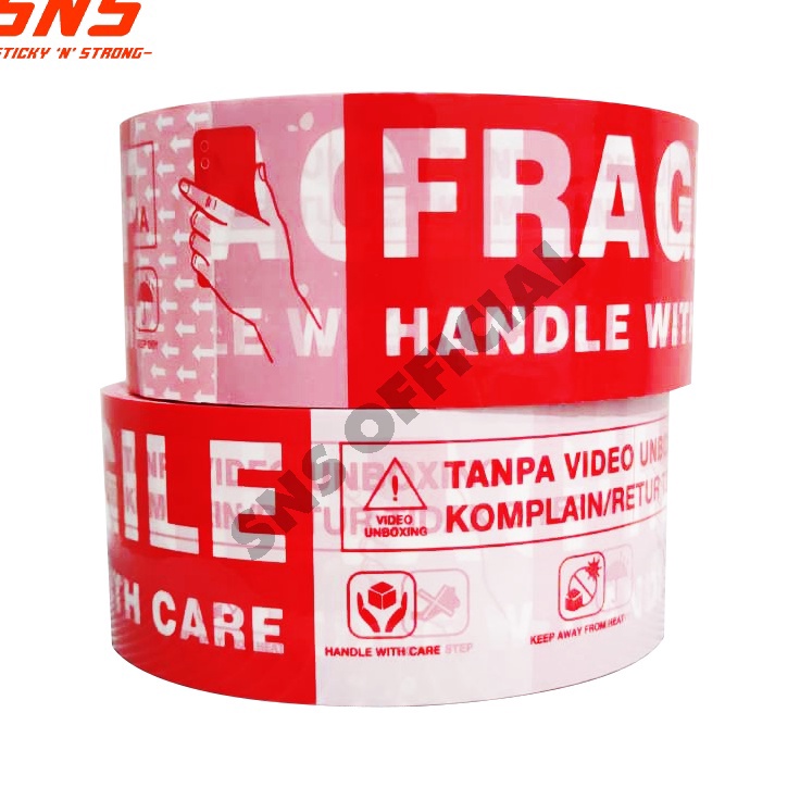 

HTZL4968 Terlaku... Lakban Unboxing Fragile Mix 100 Yard SNS Sticky N Strong