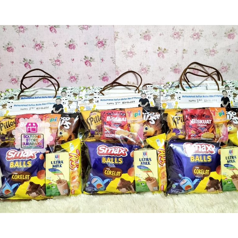 

ZDNZ6945 Ready Stok Paket snack Biskuat / Paket Snack Ultah / Snack Ultah Kemas Hangtag / Bingkisan Ultah Murah / Hampers Snack Anak / Paket Snack Ulang Tahun / Snack Ultah Surabaya