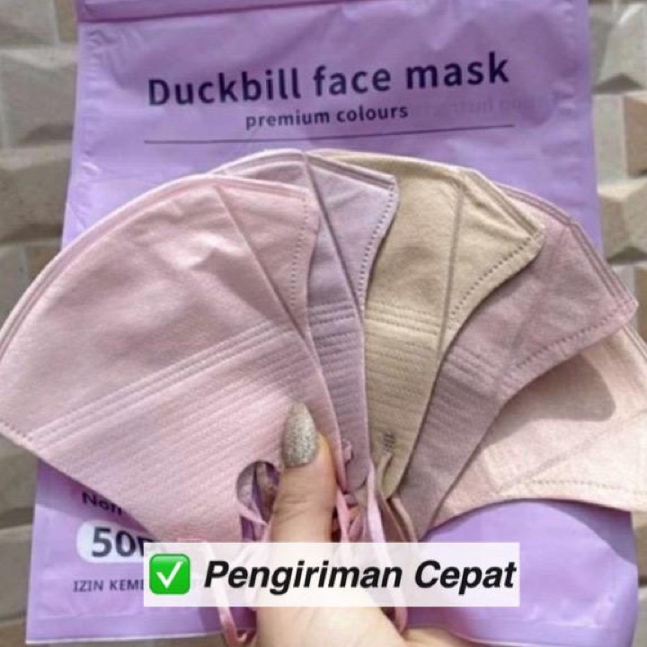 Ready Masker Duckbill Face Mask Warna Pastel Isi 50 pcs