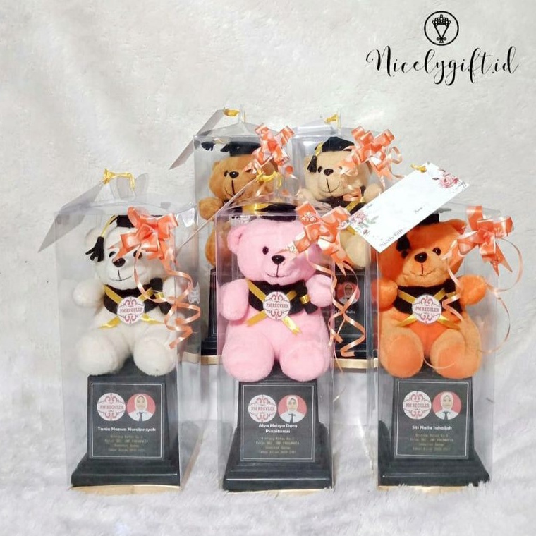 SIAP KIRIM Piala Boneka Wisuda Lengkap Boneka Wisuda Lengkap Buket Boneka Wisuda
