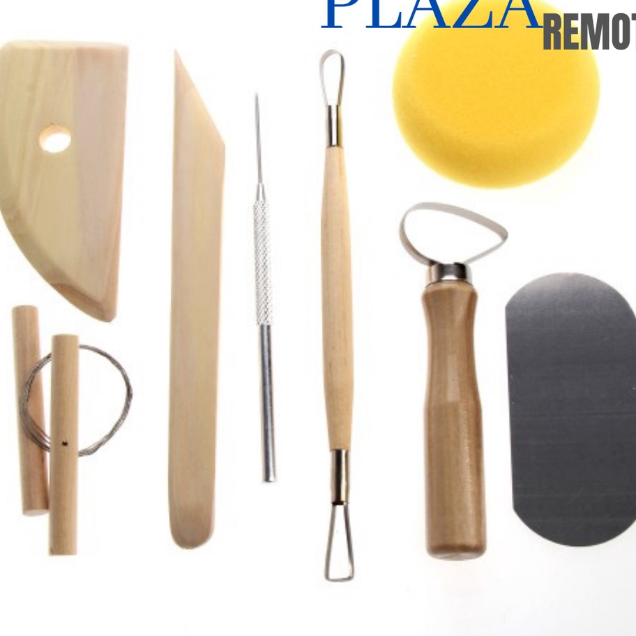 LHTV4611 Ready Stok  8pcs Pottery Clay Tool Set Pottery UKIRAN KAYU TEMBIKAR TANAH LIAT
