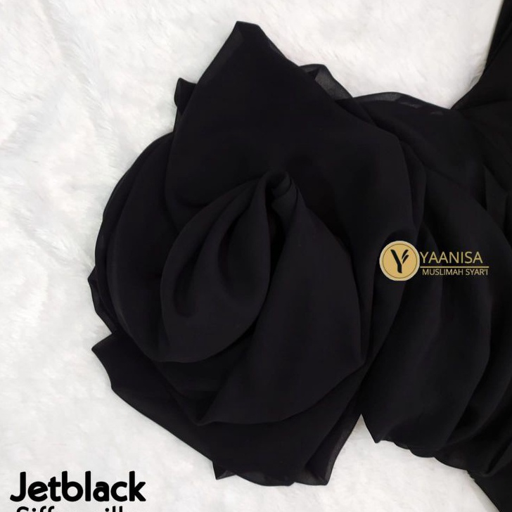 CVXL3519 STAR  sifon silky arab jetblack, siffon silky arab jetblack, kain sifon silky jetblack prem
