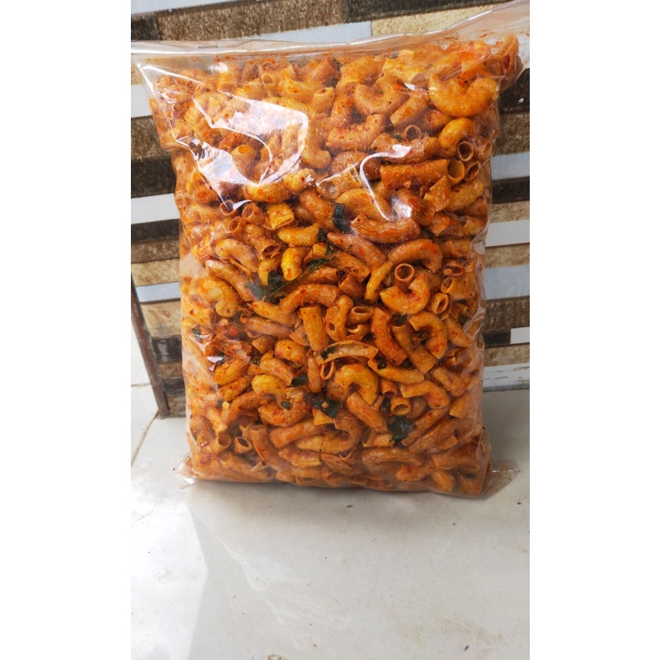 

Super Promo Makaroni pipa kriuk pedas daun jeruk isi 250gram