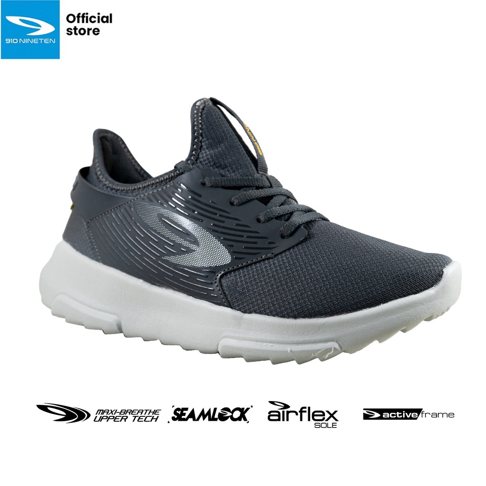 READY 910 Nineten Kiva Sepatu Running - Abu / Kuning ( Vol 2 )