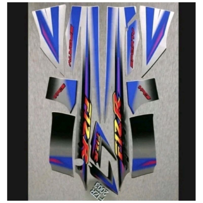 Striping stiker lis les fiz R f1z R f1zr sporty 2003 2002 2004 silver hitam biru / hitam merah hitam