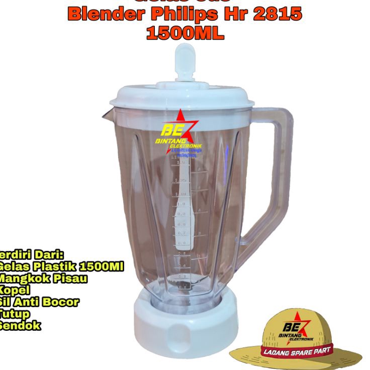 Best [COD] Gelas Tabung Jar Jus Blender Philips HR 2815 2810 1 set Plastik Terlaris