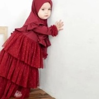 KHF394 Gamis anak perempuan AYUMI SYAR'I KIDS Bajumurah +