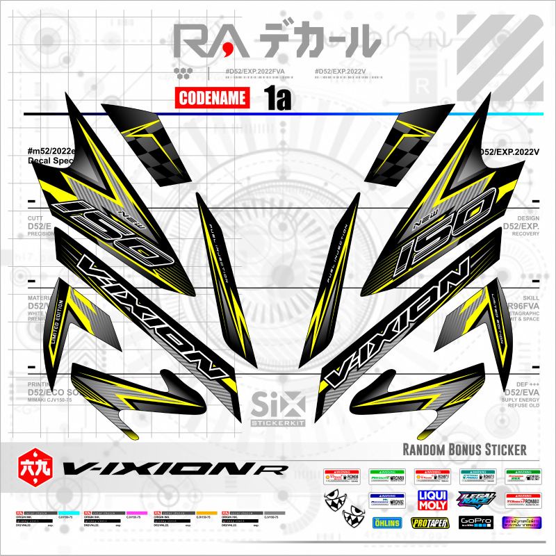 STRIPING VIXION R/STICKER YAMAHA VIXION R