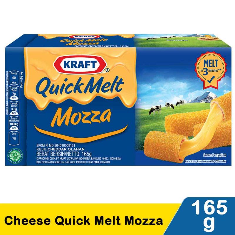 

kraft quick melt mozza kemasan box 165gr