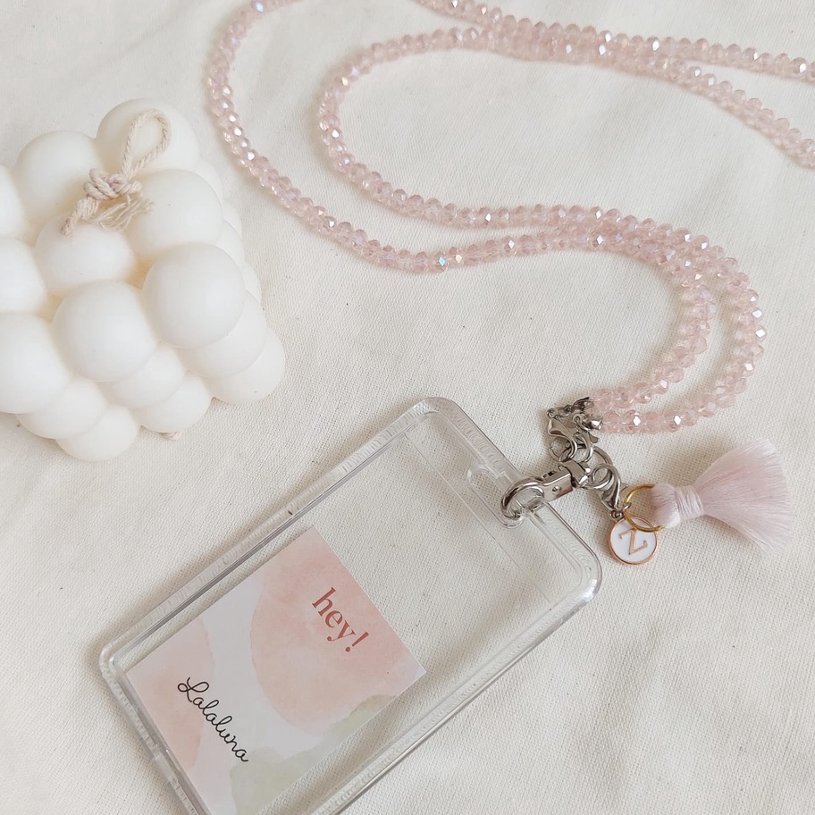 

WFPR8691 HOT [Lalaluna] LANYARD CRYSTAL BEADS | GANTUNGAN ID CARD