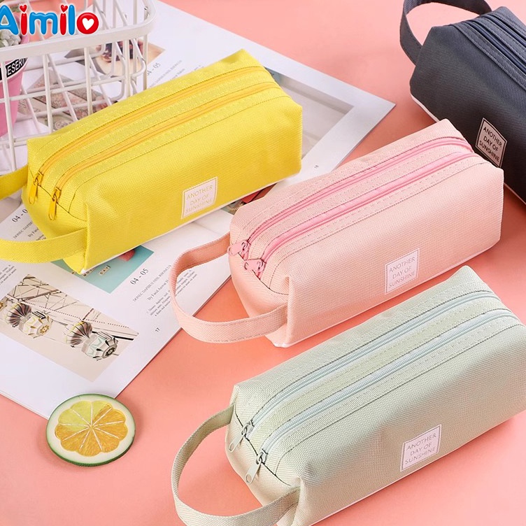 

(M5I ✔♥> [READY] Aimilo Kotak Pensil Dan Stationery Dual Zipper Dompet Pensil Tempat Alat Tulis Perlengkapan Sekolah - berkualitas.